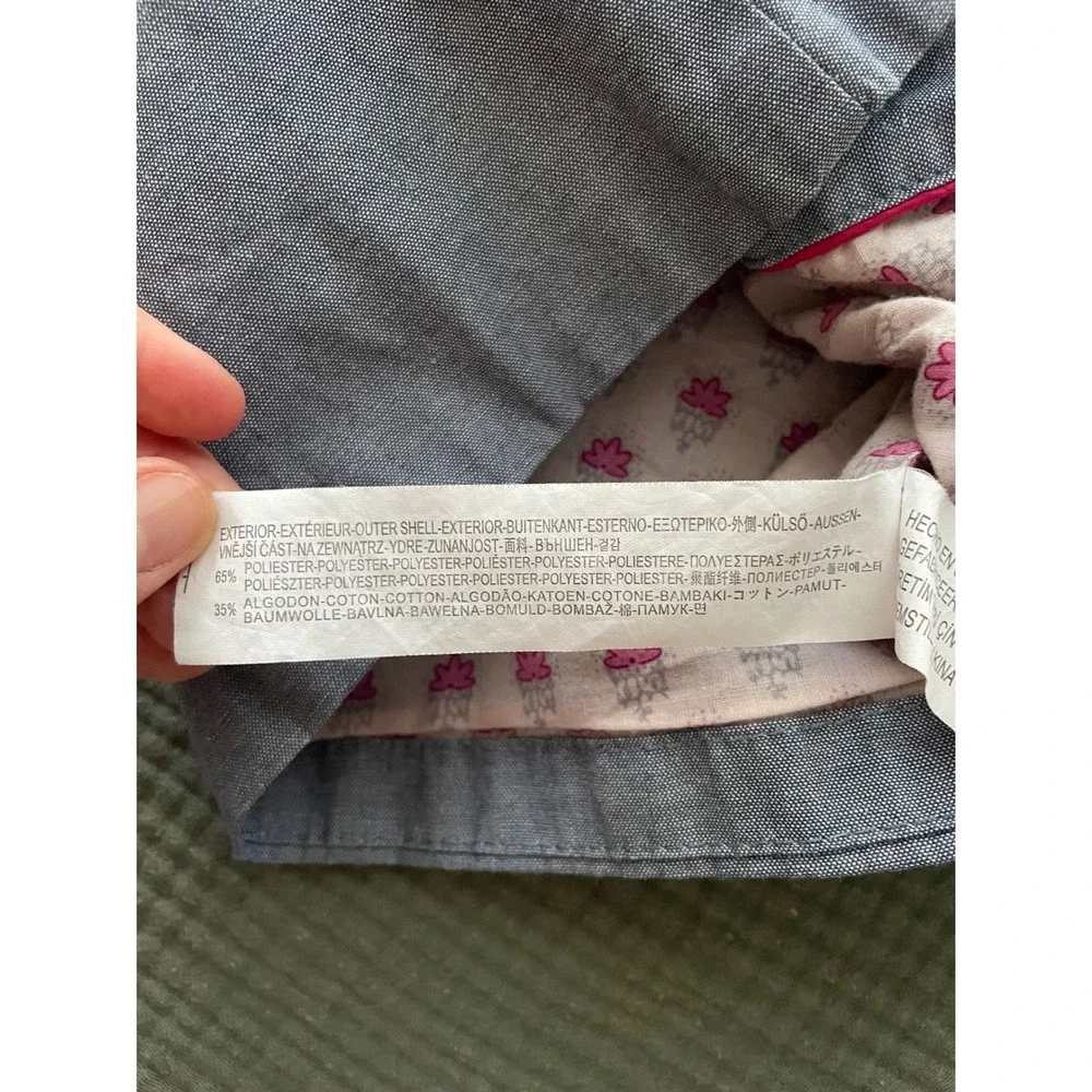 Zara BabyGirl Gray Chore Coat Zip Up Rain Jacket 18-24‎ Months Spring Toddler